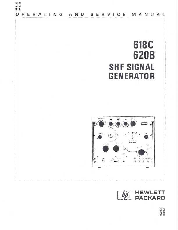 Сервисная инструкция HP (Agilent) 618C 620B SIGNAL GENERATOR