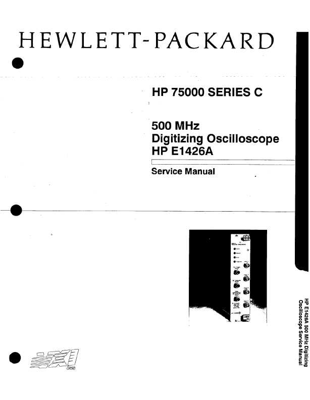 Сервисная инструкция HP (Agilent) E1426A DIGITIZING OSCILLOSCOPE