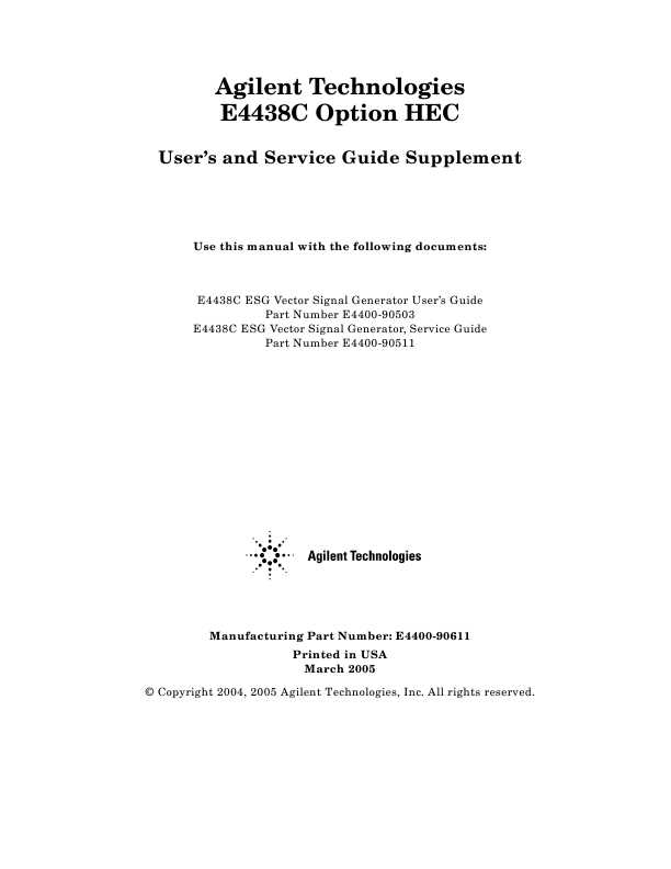 Сервисная инструкция HP (Agilent) E4438C GENERATOR CLOCK INPUT