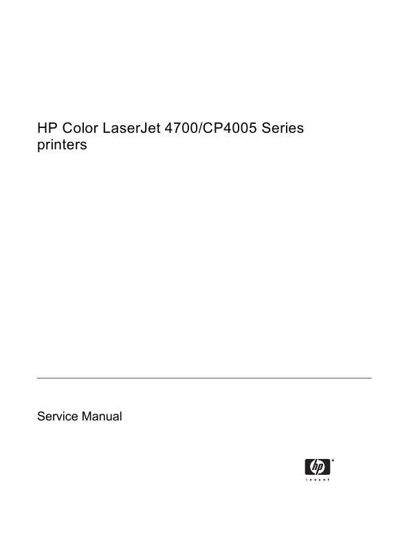 Сервисная инструкция HP Color-LaserJet-4700, CP4005