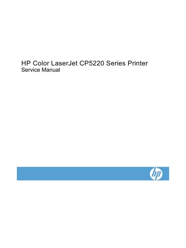 Сервисная инструкция HP Color-LaserJet-CP5220