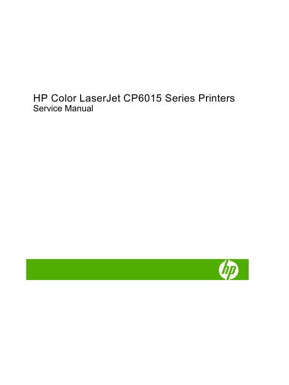 Сервисная инструкция HP Color-LaserJet-CP6015