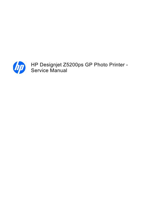Сервисная инструкция HP DESIGNJET-Z5200PS