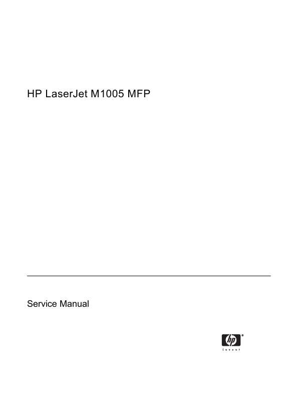 Сервисная инструкция HP LaserJet-M1005MFP