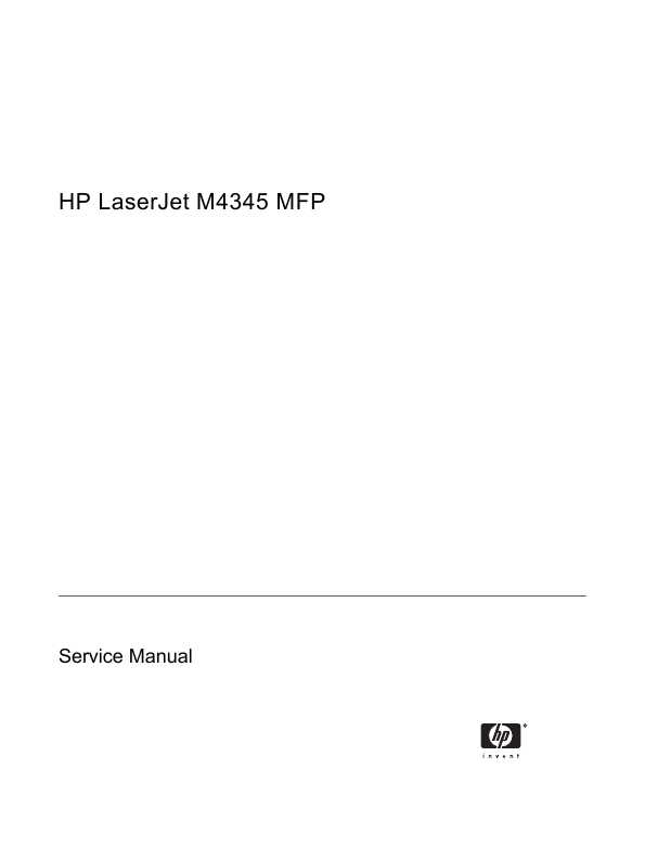 Сервисная инструкция HP LASERJET M4345 MFP