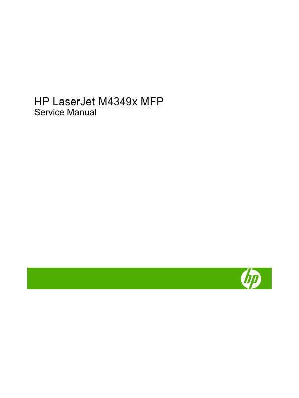 Сервисная инструкция HP LaserJet-M4349X-MFP