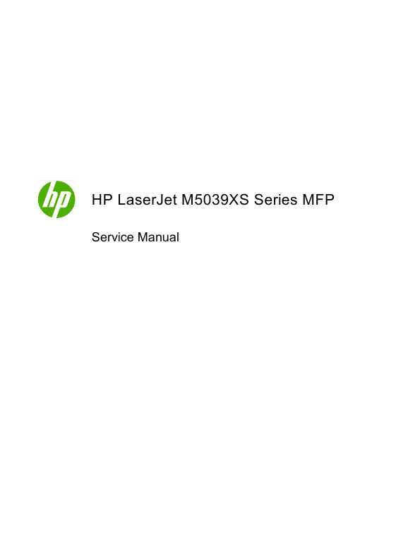 Сервисная инструкция HP LASERJET M5039XS MFP