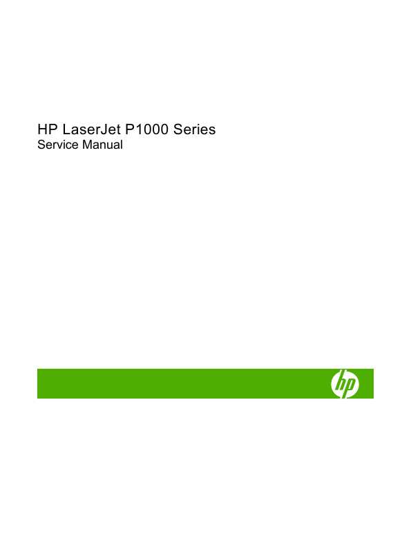 Сервисная инструкция HP Laserjet P1000, P1005, P1006, P1007, P1008