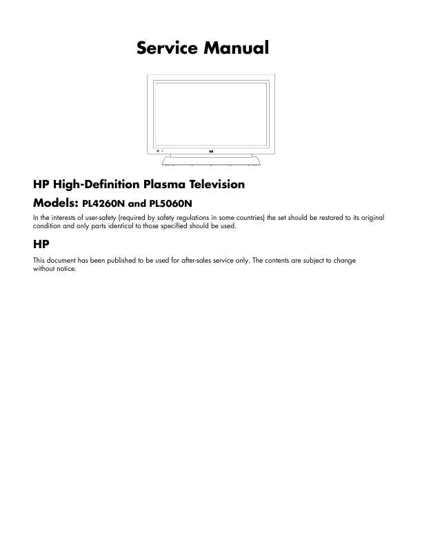 Сервисная инструкция HP PL4260N, PL5060N