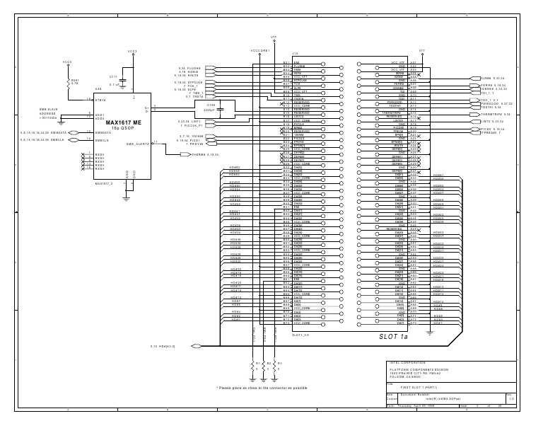 Схема INTEL 440BX, DUAL-CPU
