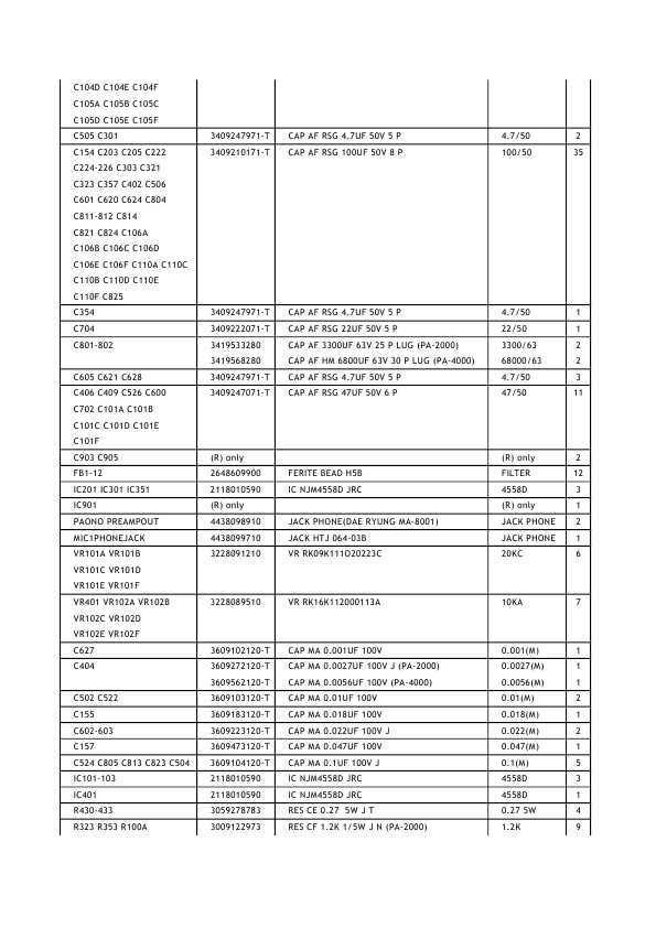 Сервисная инструкция Interm PA-2000, PA-4000