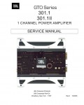 Сервисная инструкция JBL GTO-301.1, GTO-301.1II