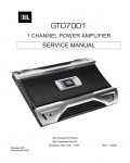 Сервисная инструкция JBL GTO-7001