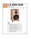 Сервисная инструкция JBL LX-2000SUB