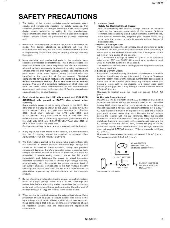 Сервисная инструкция JVC AV-14FM