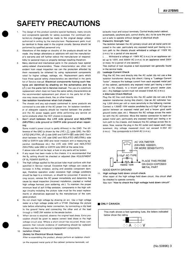 Сервисная инструкция JVC AV-27BM5