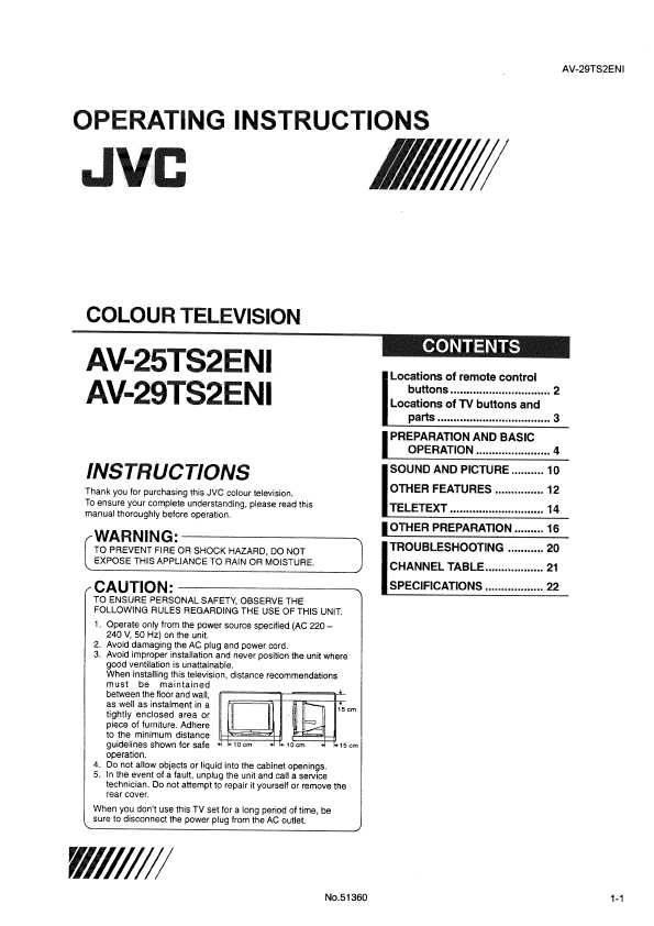 Сервисная инструкция JVC AV-29TS2ENI