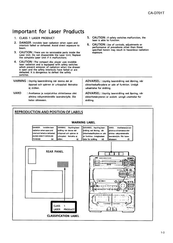 Сервисная инструкция JVC CA-D701