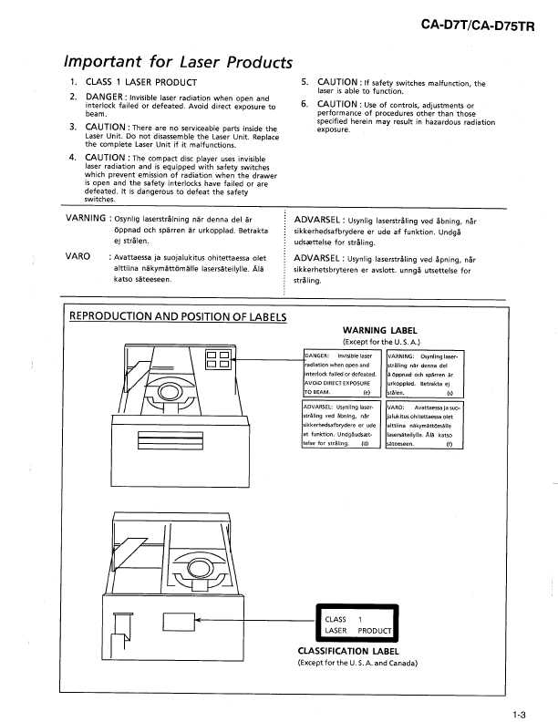 Сервисная инструкция JVC CA-D7T, CA-D75TR