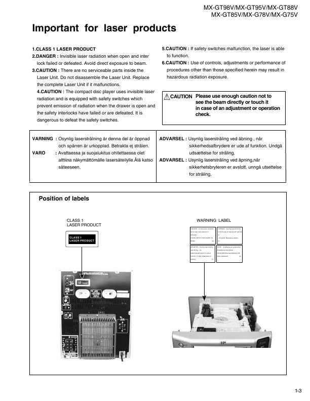 Сервисная инструкция JVC CA-MXGT95V, CA-MXGT98V