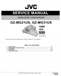 Сервисная инструкция JVC GZ-MG21US, GZ-MG31US