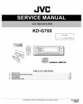 Сервисная инструкция JVC KD-G700