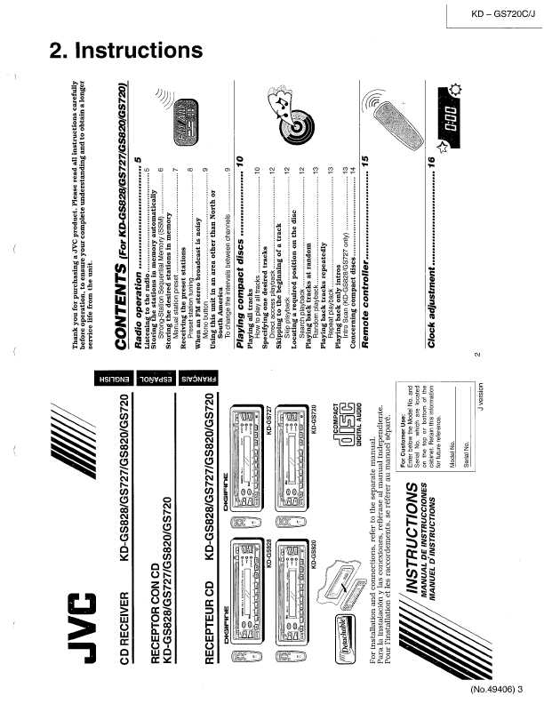 Сервисная инструкция JVC KD-GS720