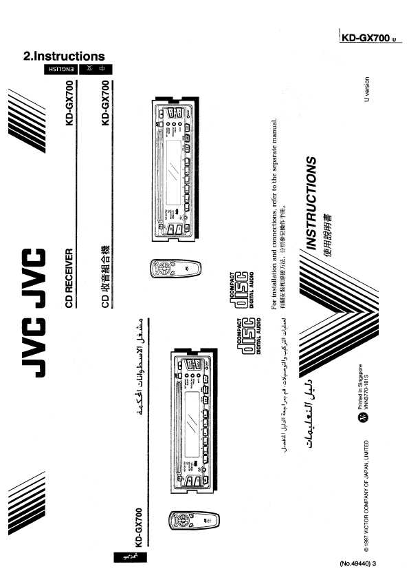 Сервисная инструкция JVC KD-GX700