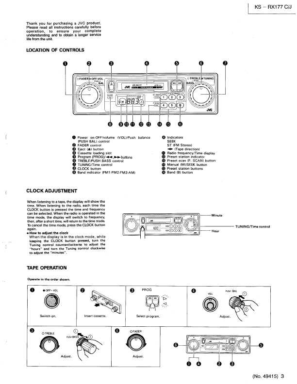 Сервисная инструкция JVC KD-RX177