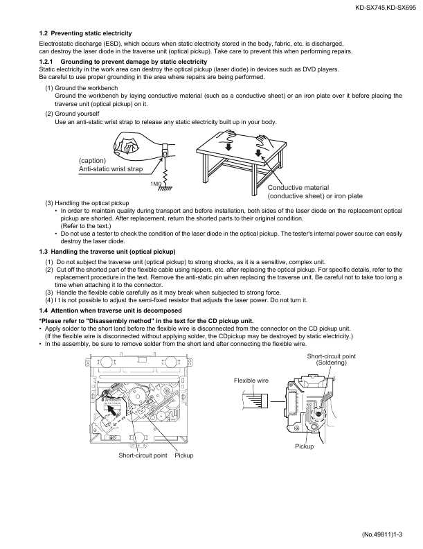 Сервисная инструкция JVC KD-SX695, KD-SX745