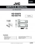 Сервисная инструкция JVC KD-SX770, KD-SX870