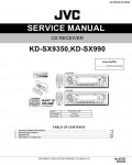 Сервисная инструкция JVC KD-SX990, KD-SX9350