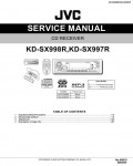 Сервисная инструкция JVC KD-SX997R, KD-SX998R