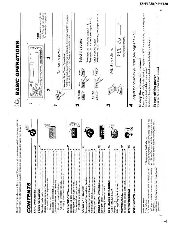 Сервисная инструкция JVC KS-F130, KS-FX230