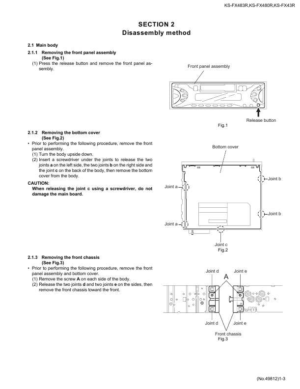 Сервисная инструкция JVC KS-FX43R, KS-FX480R, KS-FX483R