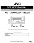 Сервисная инструкция JVC KW-TC100UN, KW-TC4000UN