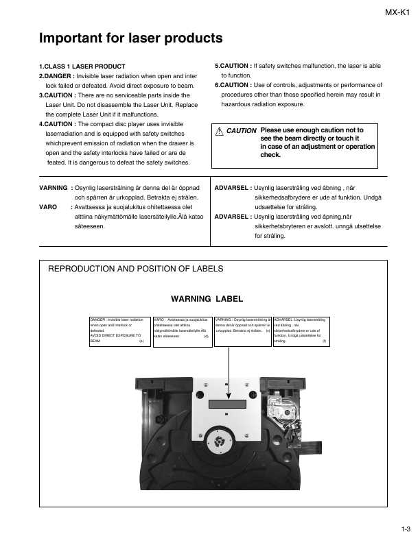 Сервисная инструкция JVC MX-K1, CA-MXK1