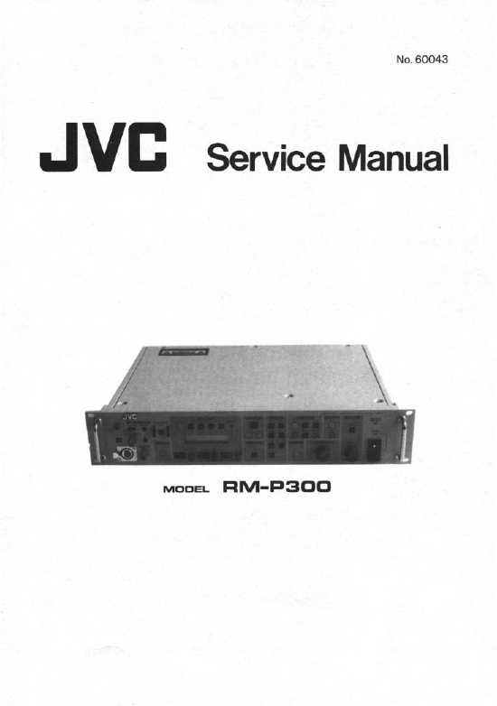 Сервисная инструкция JVC RM-P300
