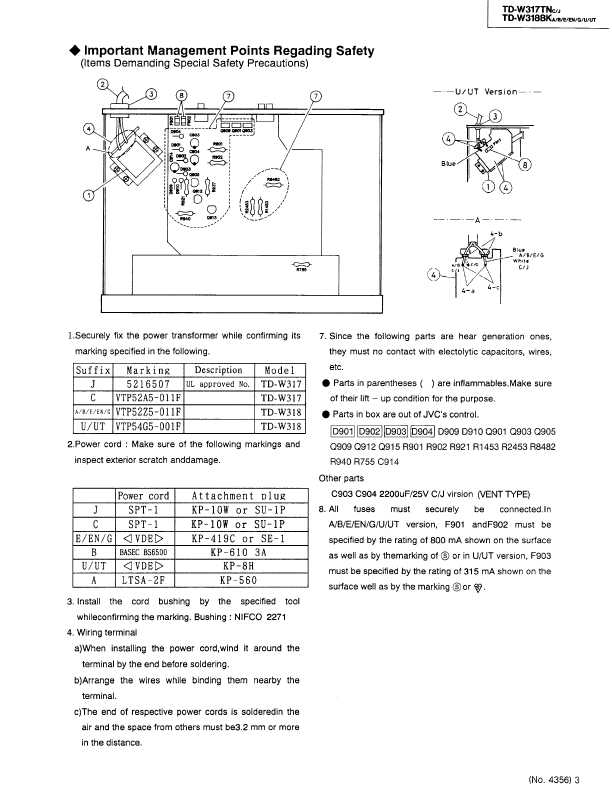 Сервисная инструкция JVC TD-W317TN, TD-W318BK