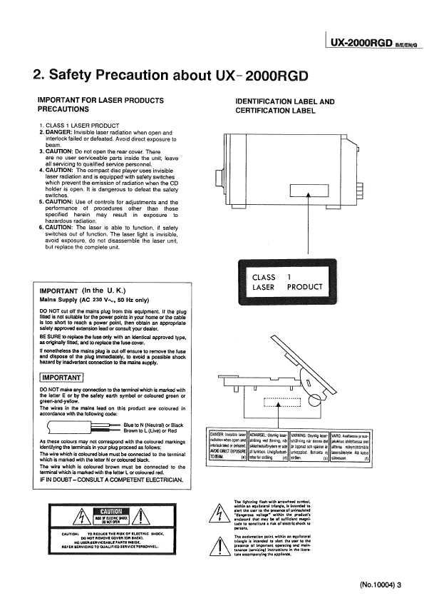 Сервисная инструкция JVC UX-2000RGD