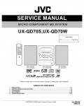 Сервисная инструкция JVC UX-QD70S, UX-QD70W
