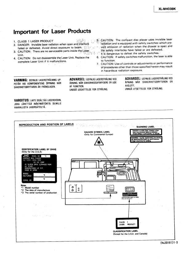 Сервисная инструкция JVC XL-M403BK