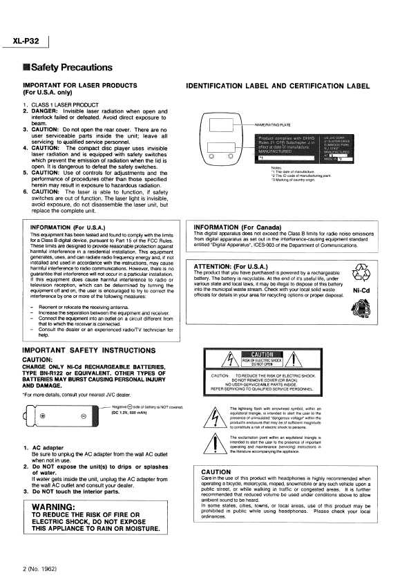 Сервисная инструкция JVC XL-P32