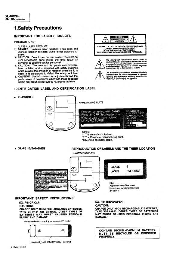 Сервисная инструкция JVC XL-P81