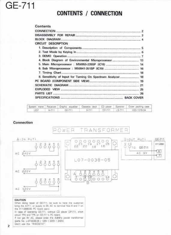 Сервисная инструкция KENWOOD GE-711