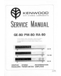 Сервисная инструкция Kenwood GE-80, PM-80, RA-80
