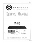 Сервисная инструкция Kenwood KA-801, KA-8011