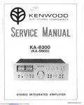 Сервисная инструкция KENWOOD KA-8300, 9800