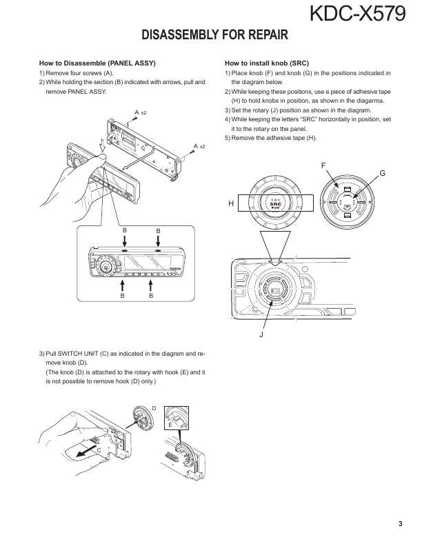 Сервисная инструкция Kenwood KDC-X579