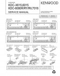 Сервисная инструкция Kenwood KDC-X615, KDC-6015, KDC-6080, KDC-7016